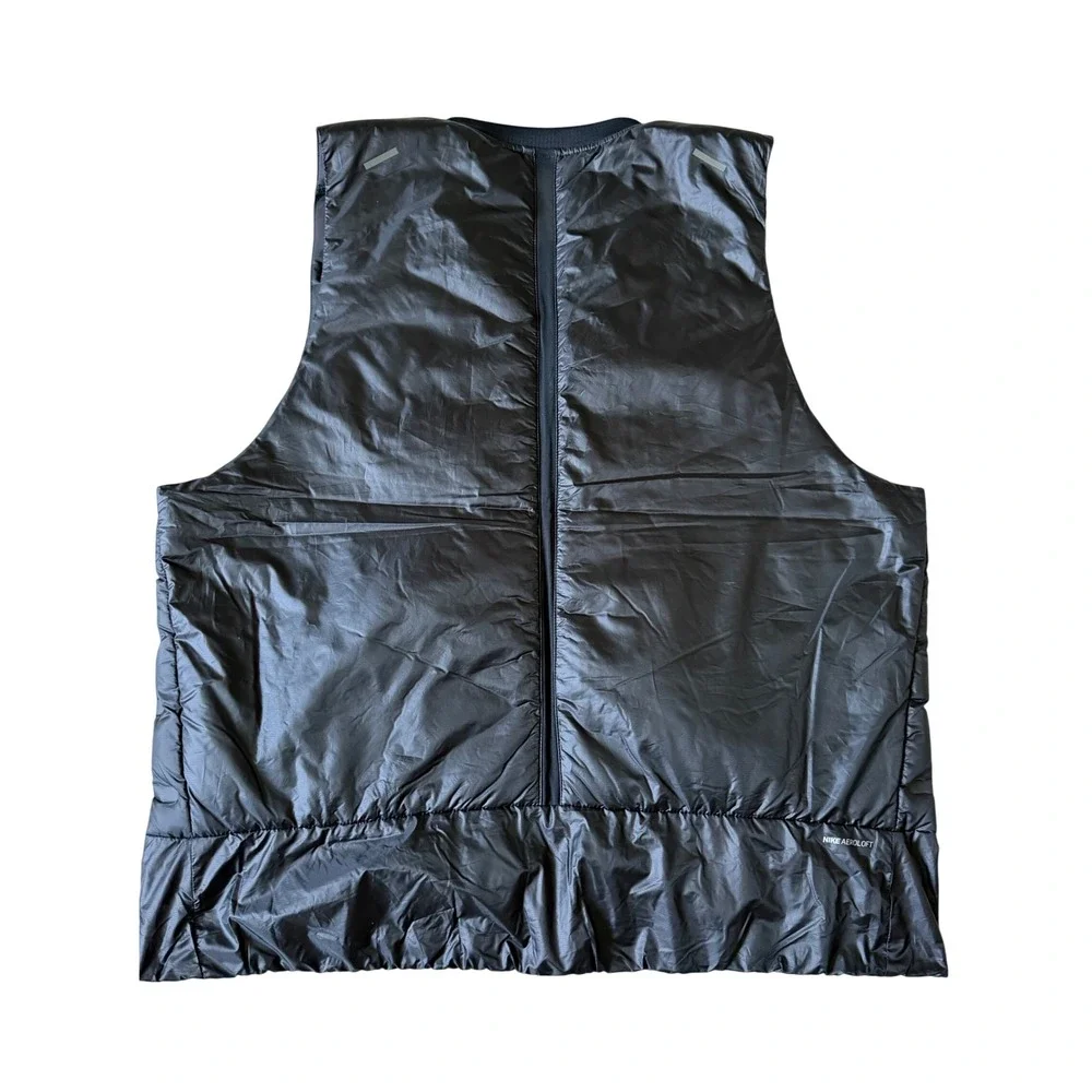 Nike Vest Aeroloft Stay Warm Woven Running Reflective Down Black Mens XL
